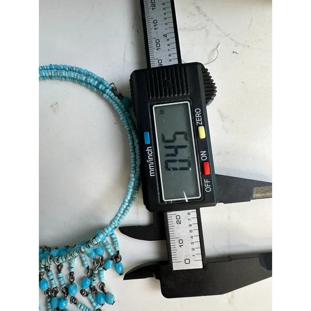 Turquoise Beaded Icicle Necklace